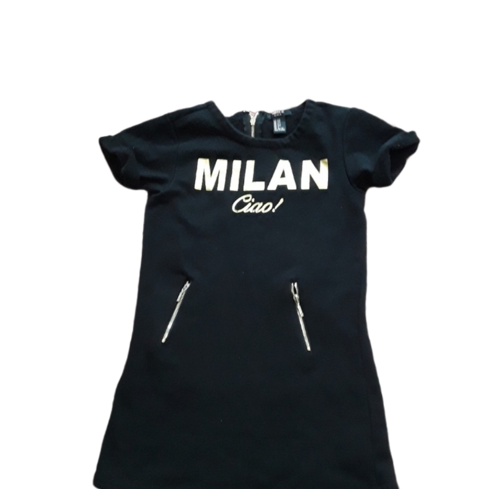 Forever 21 girls Milan black short sleeve dress